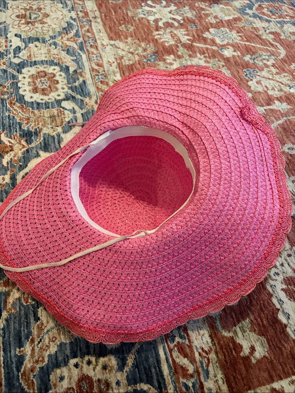 Pink Straw Sun Hat from Bahamas